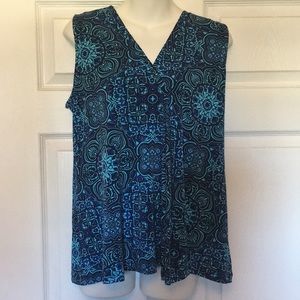 Last chance! Large Dana Buchman blue pattern shirt